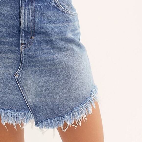 Free People We the Free Bailey Denim Mini Skirt. Size Waist 26 100% Cotton - Picture 11 of 11